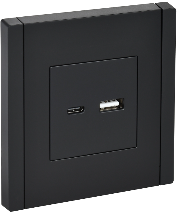 FORTE&PIANO Розетка USB A+C 3,1А FP150 черный IEK