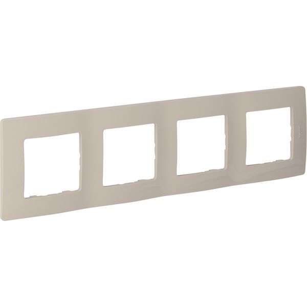 Рамка 4-местная слоновая кость ETIKA