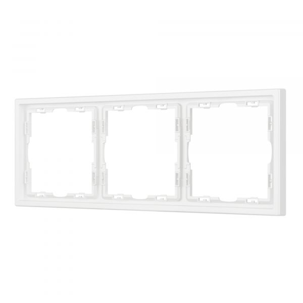 Рамка пластиковая FRM-NOBE-SFPL-3-WH, Белый, 3 поста