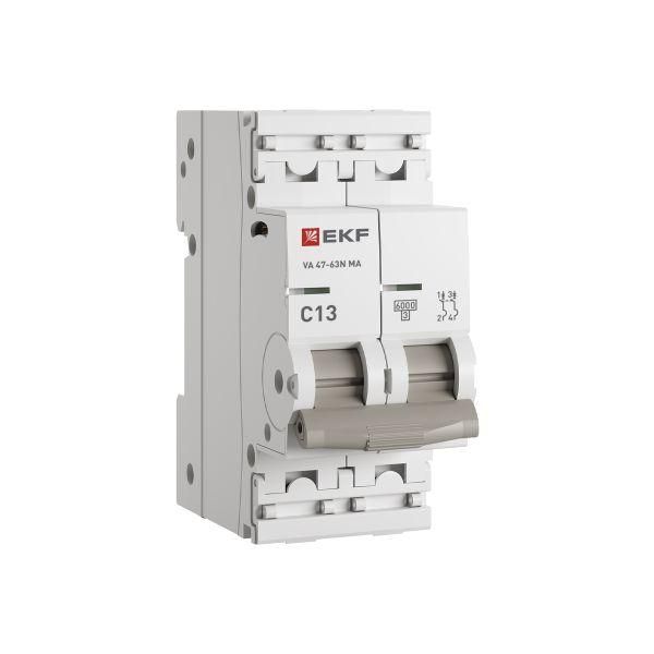 Выключатель автоматический ВА 47-63N MA 2P 13А (C) 6кА без теплового расцепителя PROXIMA