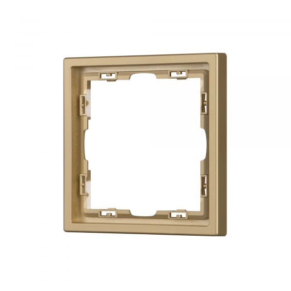 Рамка пластиковая FRM-NOBE-SFPL-1-GD, Золото светлое, 1 пост