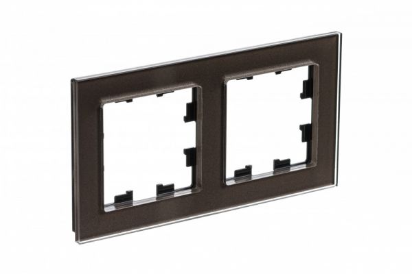 Рамка двухпостовая ATLASDESIGN NATURE, ОРГАНИЧЕСКОЕ СТЕКЛО МОККО