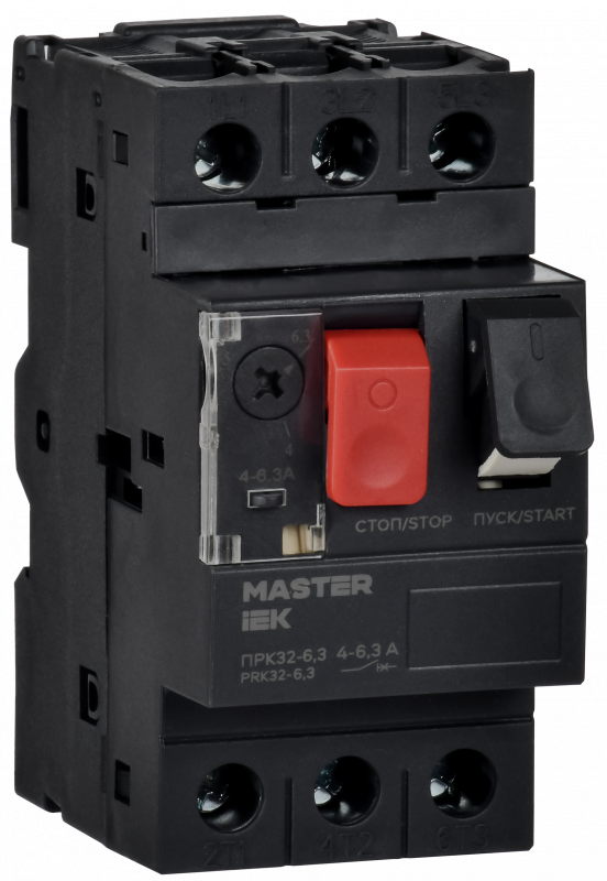 Пускатель ПРК32-6,3 In=6,3А Ir=4-6,3А Ue 660В MASTER IEK