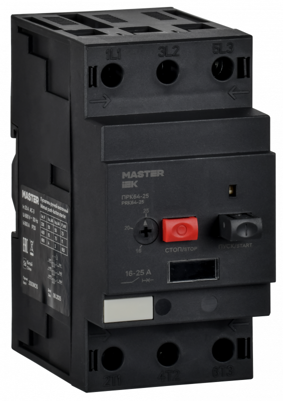Пускатель ПРК64-25 In=25А Ir=16-25А Ue 660В MASTER IEK
