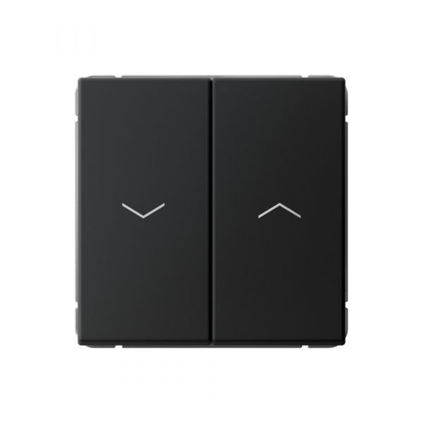 ARTGALLERY 2-клавишный ВЫКЛЮЧАТЕЛЬ ДЛЯ ЖАЛЮЗИ, 2х сх.4, 10А, механизм, быстрозажимные клеммы, КАРБОН