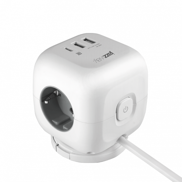 Удлинитель EC-03U-150-wh3x1,5 заземление, выключатель