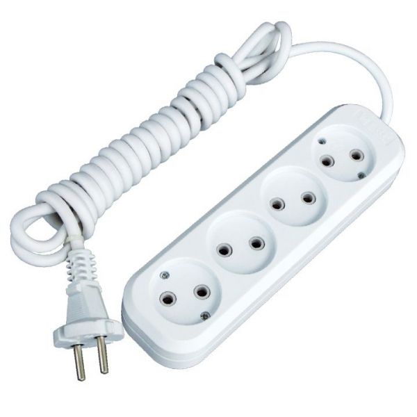 Удлинитель 'Эксперт' 4 гнезда 5 метров 10А/2.2кВт без заземления ПВС 2х0.75 PROxima