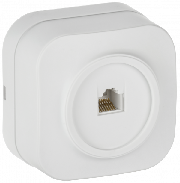 GLORY Розетка для открытой установки компьютерная RJ45 кат.5E РК10-ХБм белый матовый IEK