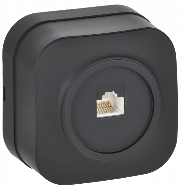 GLORY Розетка для открытой установки компьютерная RJ45 кат.5E РК10-ХЧм черный матовый IEK