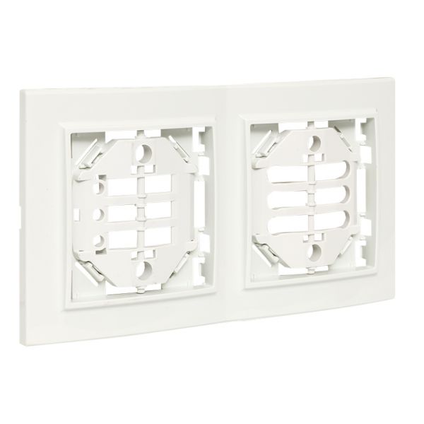 Минск Рамка 2-местная вертикальная белая