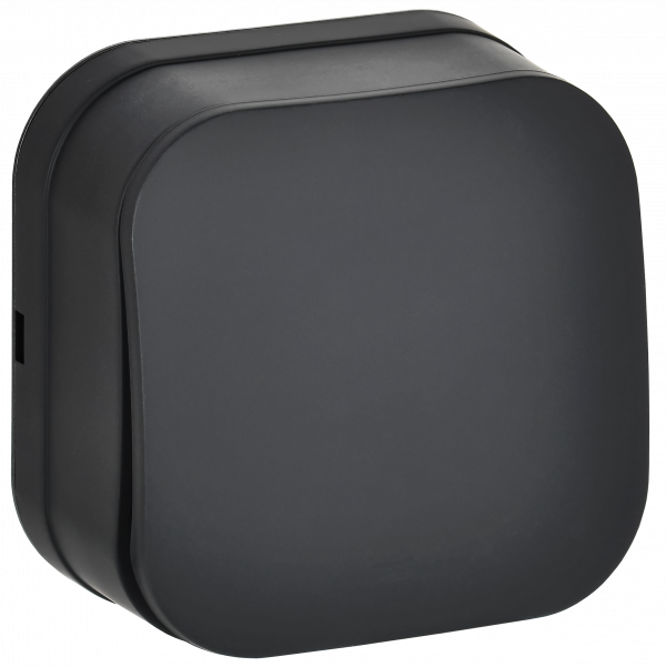 GLORY Выключатель 1-клавишный для открытой установки 10А ВС20-1-0-ХЧм черный матовый IEK