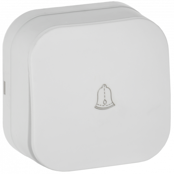 GLORY Выключатель 1-клавишный для открытой установки самовозвратный 10А ВСс20-1-0-ХБм белый матовый IEK