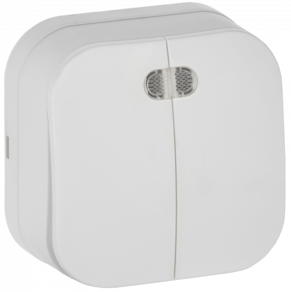 GLORY Выключатель 2-клавишный для открытой установки с индикацией 10А ВС20-2-1-ХБм белый матовый IEK