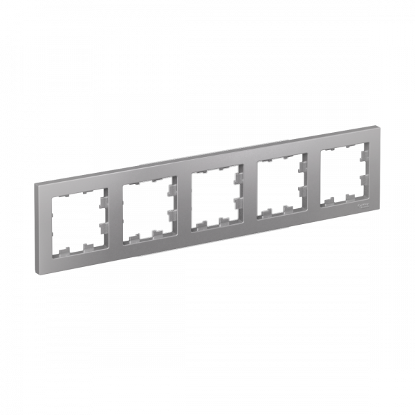 Рамка пятипостовая ATLASDESIGN универсальная алюминий