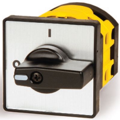 Площадка серебряная и черная ручка 48х48 отверстие  22 мм