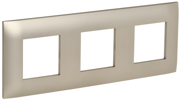 SKANDY Рамка 3-местная SK-F03Sh шампань IEK