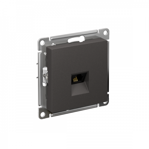 ATLASDESIGN РОЗЕТКА телефонная RJ11, механизм, БАЗАЛЬТ