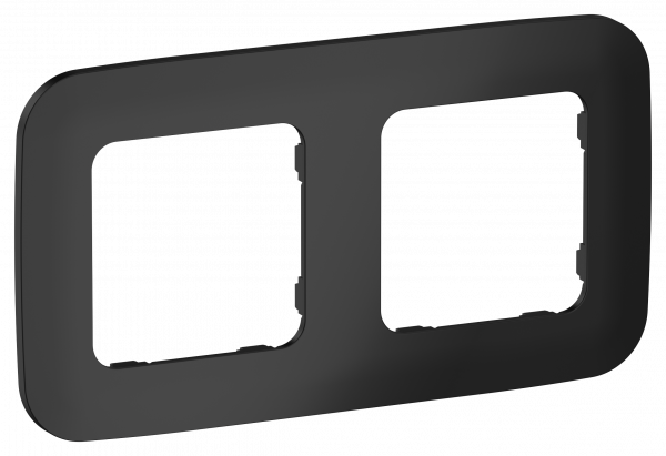 FLITE ARTISTIC Рамка 2-местная РУ-2-А-ФлЧ черный IEK