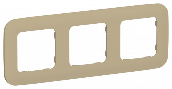 FLITE ARTISTIC Рамка 3-местная РУ-3-А-ФлХ хаки IEK