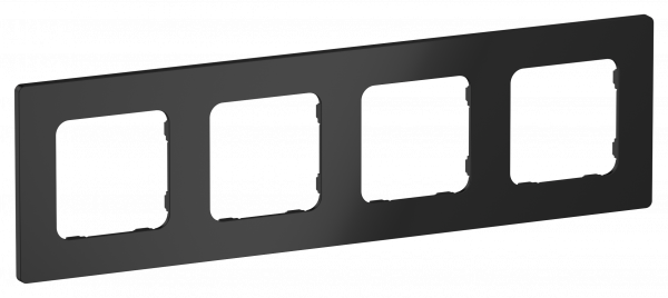 FLITE CLASSIC Рамка 4-местная РУ-4-К-ФлЧ черный IEK