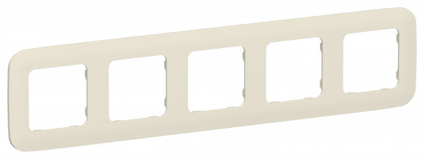 FLITE ARTISTIC Рамка 5-местная РУ-5-А-ФлСл сливочный IEK