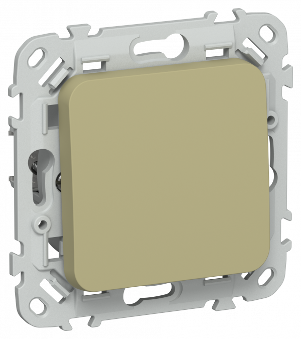 FLITE Выключатель 1-клавишный проходной 10А ВС61-1-0-ФлО оливковый IEK