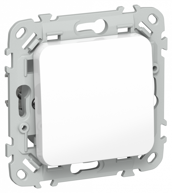 FLITE Выключатель 1-клавишный кнопочный 10А ВС11-2-0-ФлБ белый IEK