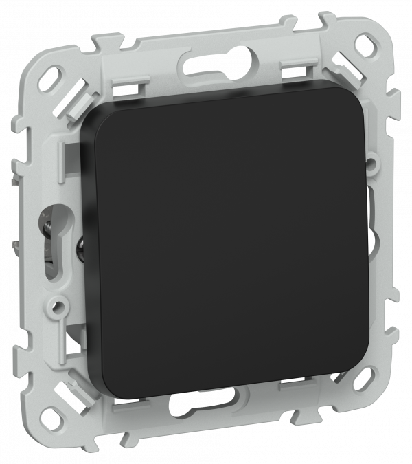 FLITE Выключатель 1-клавишный кнопочный 10А ВС11-2-0-ФлЧ черный IEK