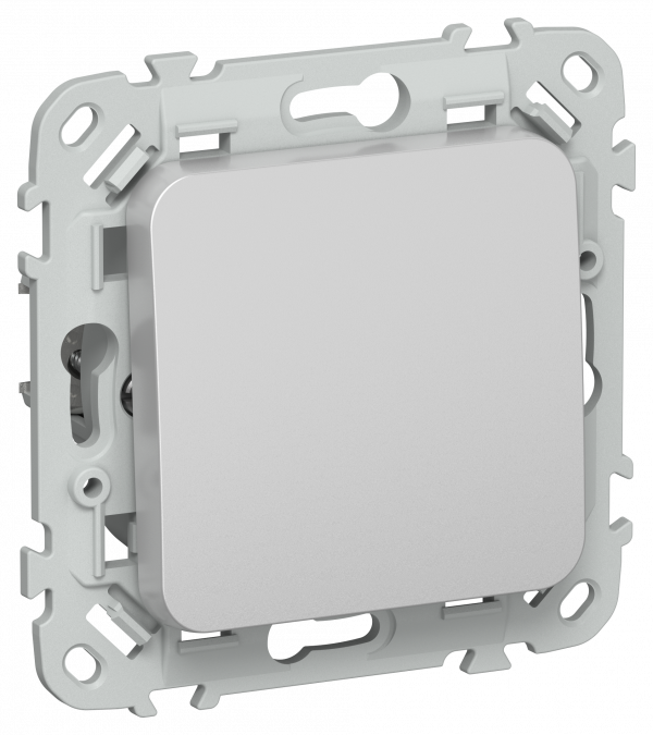 FLITE Выключатель 1-клавишный кнопочный 10А ВС11-2-0-ФлА алюминий IEK