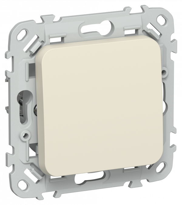 FLITE Выключатель 1-клавишный кнопочный 10А ВС11-2-0-ФлСл сливочный IEK