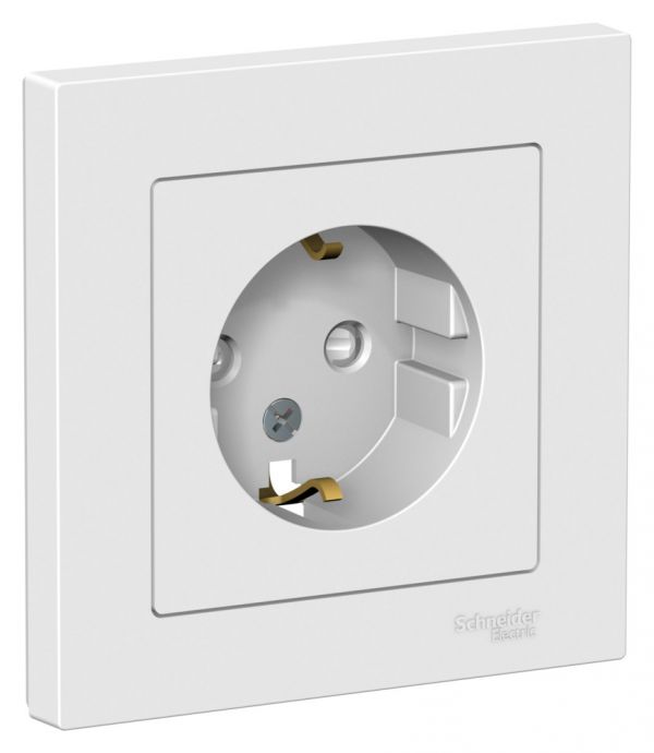 ATLASDESIGN РОЗЕТКА с заземлением со шторками, 16А, в сборе, ЛОТОС