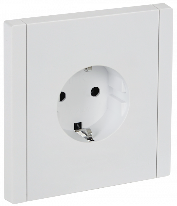FORTE&PIANO Розетка 1-местная с заземлением без защитных шторок винтовое крепление 16А FP216 белый IEK