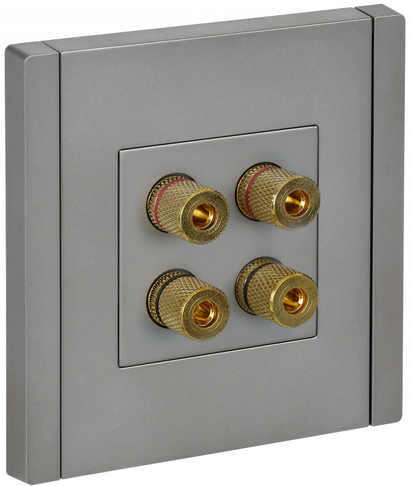 FORTE&PIANO Аудиорозетка 4-местная FP539 сталь IEK