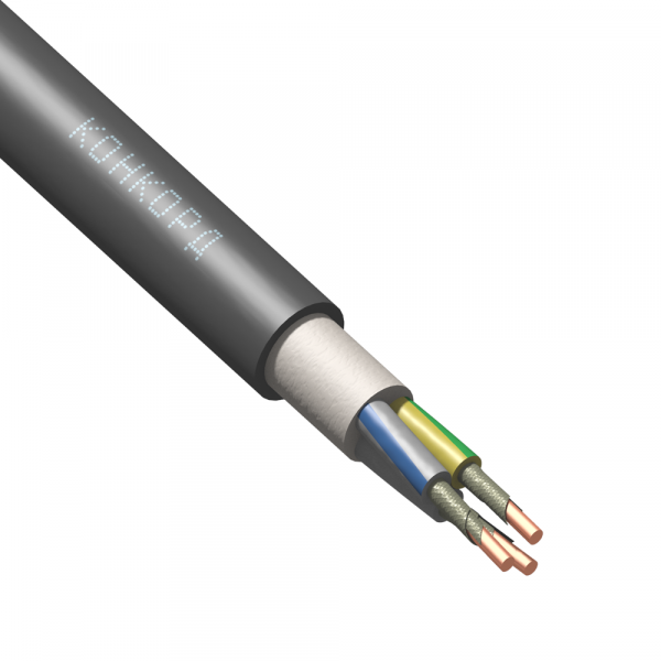 Кабель силовой ВВГ-Пнг(А)-FRLSLTx 3х2,5ок (N, PE)-0,66 ТРТС бухта 100м