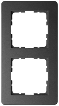 Рамка G-Flex 2-постовая, цвет черный матовый (soft touch)