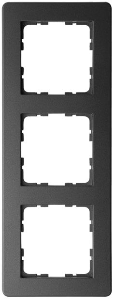 Рамка G-Flex 3-постовая, цвет черный матовый (soft touch)