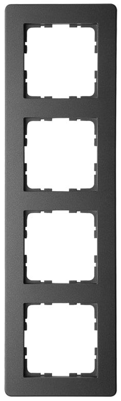 Рамка G-Flex 4-постовая, цвет черный матовый (soft touch)