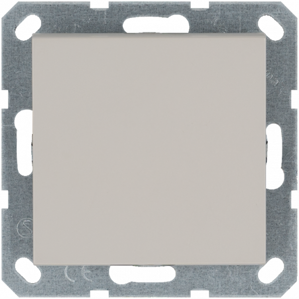 Выключатель одноклавишный перекрестный 10A 250V~ с накладкой, цвет Тауп