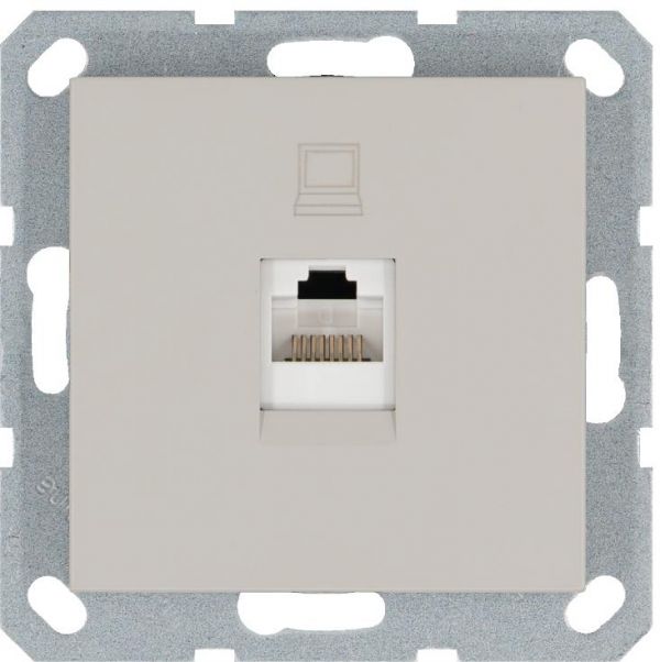 Интернет-розетка RJ45 с накладкой, цвет Тауп