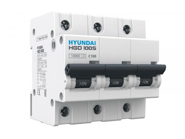 Выключатель автоматический модульный трехполюсный 80А 10кА С HGD