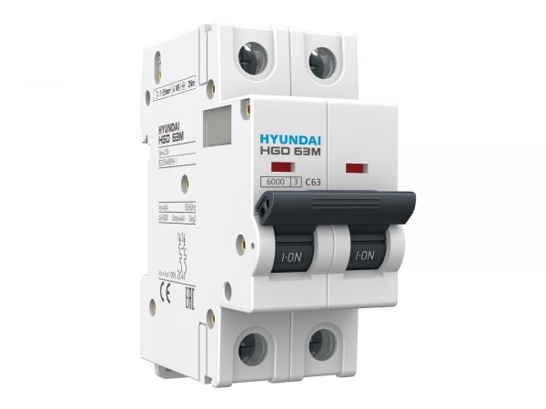 Выключатель автоматический модульный двухполюсный 16А 6кА В HD