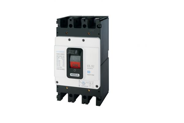 Выключатель автоматический в литом корпусе типа HGM, типоразмера 400AF, арт.HGM400S3PT4S0000C00300F (300А, 50кА, 3 полюса, регулируемый термомагнитный расцепитель, переднее подключение)