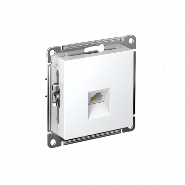 Розетка ATLASDESIGN телефонная RJ11 механизм белый