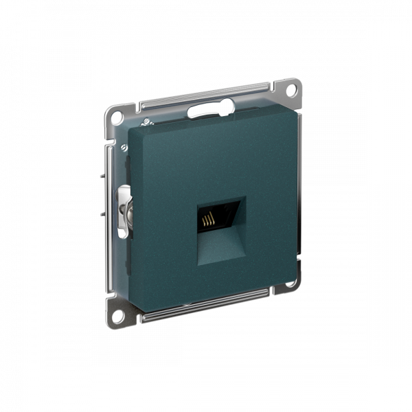 Розетка ATLASDESIGN телефонная RJ11 механизм изумруд