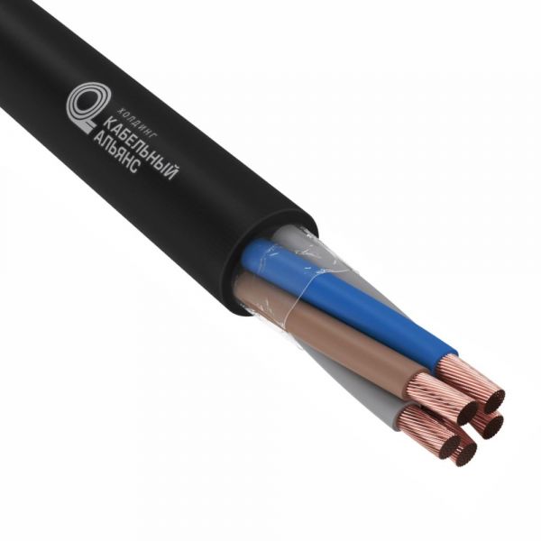 Кабель силовой гибкий HoldFlex КГТП-ХЛ 5х1,5(N,PE)-220/380В-3