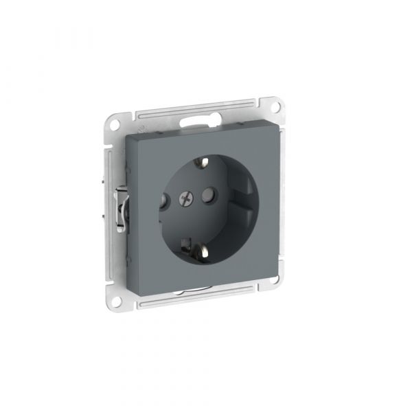 ATLASDESIGN РОЗЕТКА с заземлением со шторками, 16А, быстрозажимные клеммы, ГРИФЕЛЬ
