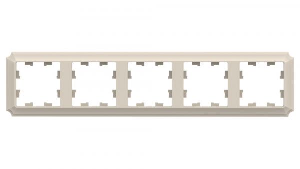 ATLASDESIGN ANTIQUE 5-постовая рамка, универсальная, БЕЖЕВЫЙ