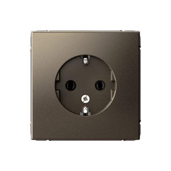 ARTGALLERY розетка с заземлением, 16А, механизм, мокко