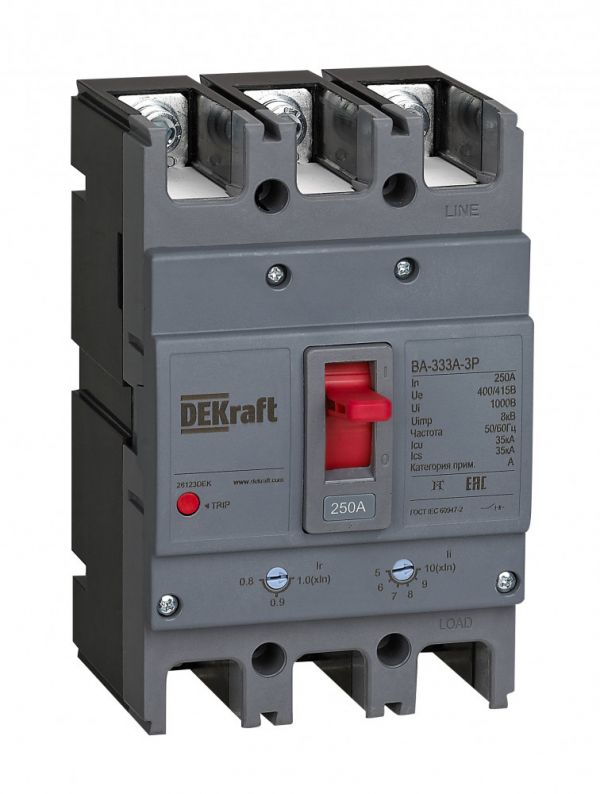 Силовой автоматический выключатель 3P 250A 35кА ВА-333А