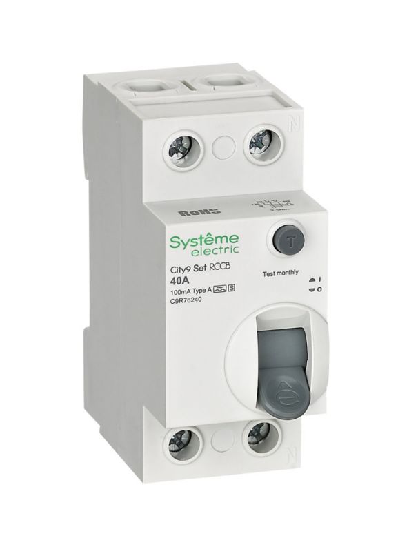 Выключатель дифференциального тока селективный (ВДТ/УЗО) 40А 2P 100мА A-S 230В City9 Set